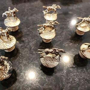 Gold Horse Figurine Set